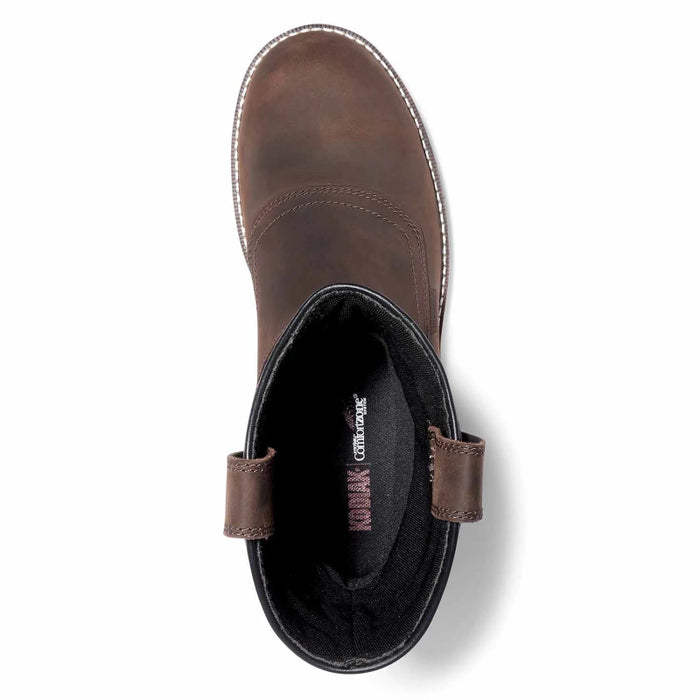 Kodiak® Men's McKinney Wellington Waterproof Composite Toe Pull-On Safety Work Boot - Dark Brown - 4TERDB
