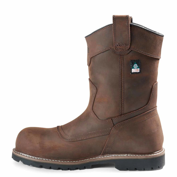 Kodiak® Men's McKinney Wellington Waterproof Composite Toe Pull-On Safety Work Boot - Dark Brown - 4TERDB