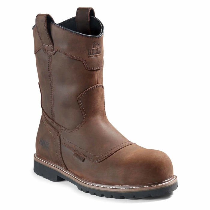 Kodiak® Men's McKinney Wellington Waterproof Composite Toe Pull-On Safety Work Boot - Dark Brown - 4TERDB