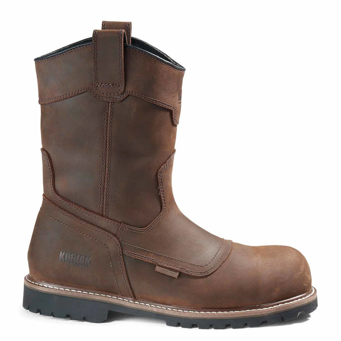 Kodiak® Men's McKinney Wellington Waterproof Composite Toe Pull-On Safety Work Boot - Dark Brown - 4TERDB