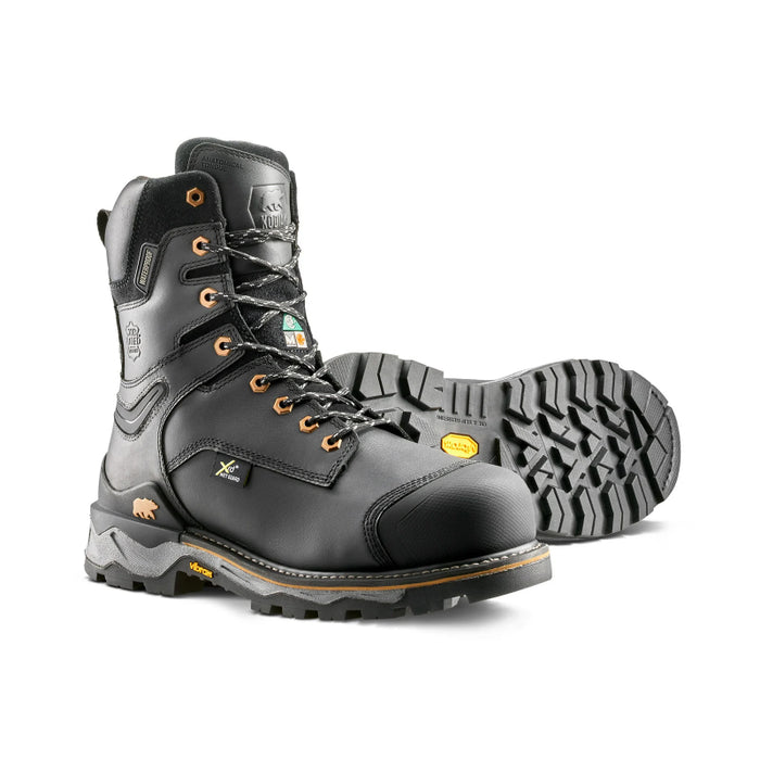 Kodiak® Men's Neragon 8" Waterproof Composite Toe Safety Work Boot with Internal Met Guard - Black - 1305BK