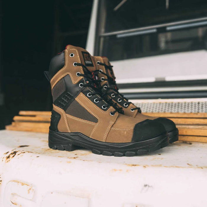 Kodiak® Men's Rebel 8" Steel Toe Safety Work Boot - Black/Brown - 3107SM