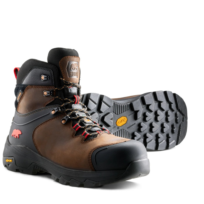 Kodiak® Men's Sawback Waterproof Composite Toe Hiker Safety Work Boot - Dark Brown - 1262DB