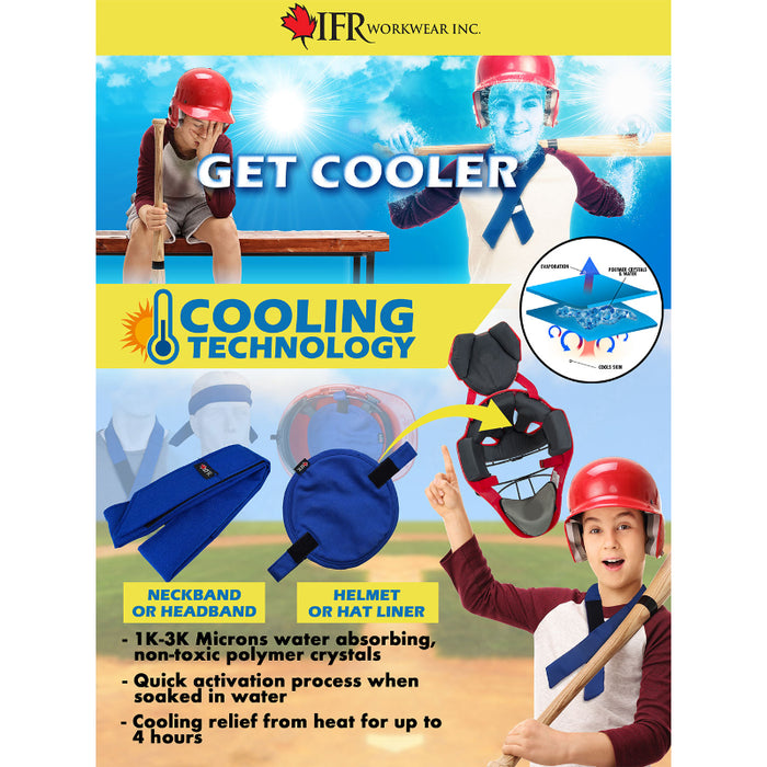 IFR Workwear® Non Fr Cooling Neckband or Headband - Style 180 -  blue