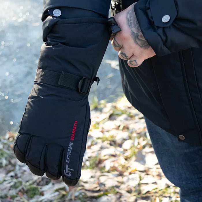 Naturmania® Deerskin Water Resistant Gloves - Black - G0908