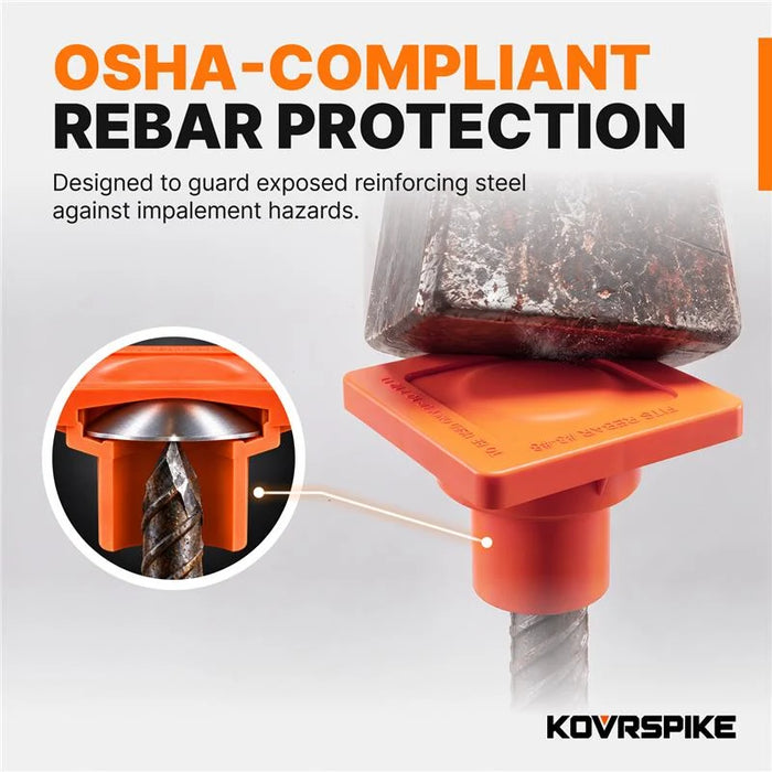 KOVRSPIKE Protective Safety Cap For Exposed Rebar - #3 to #8