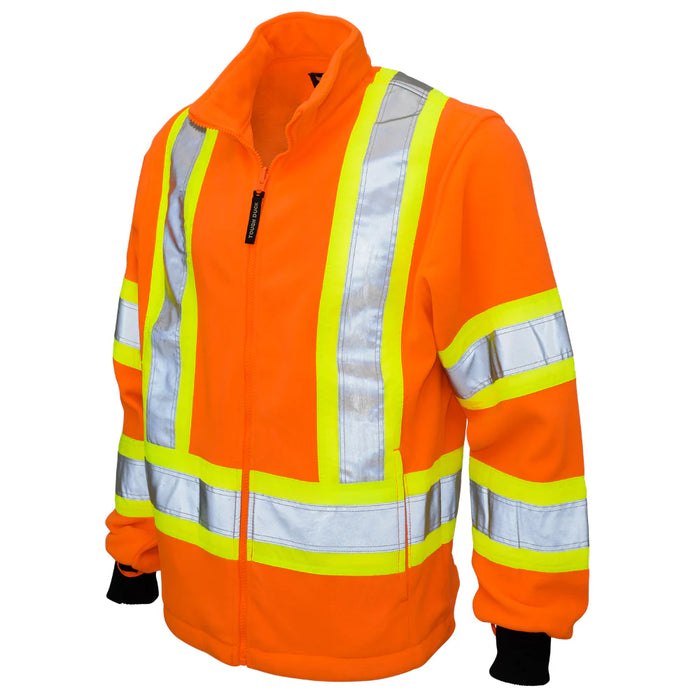 Tough Duck Poly Oxford 3-In-1 Hi-Vis Safety Bomber Jacket with Fleece Liner - S413