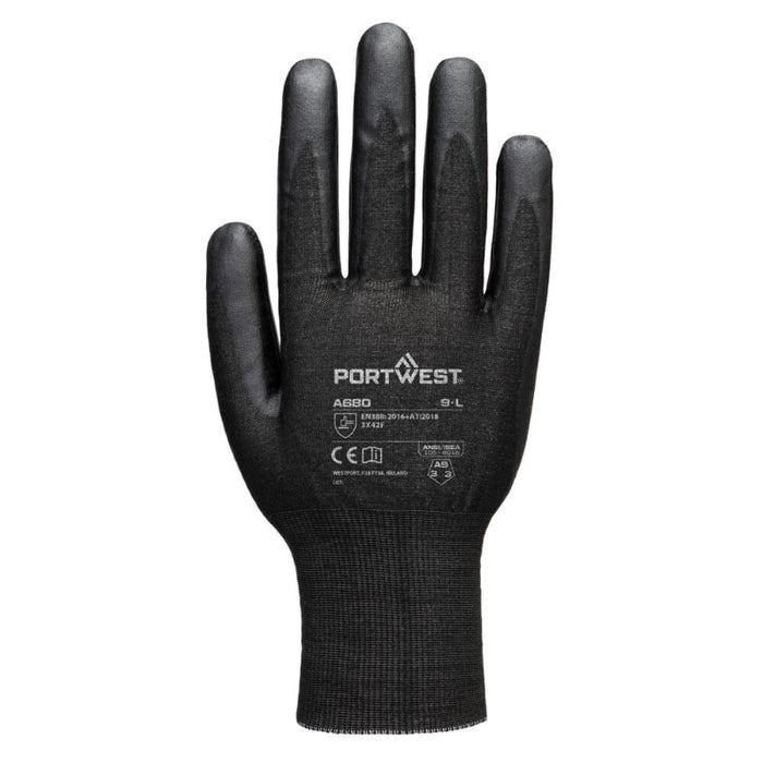 Portwest® Cut F21 Nitrile Tungsten A9 Safety Glove - Black - A680