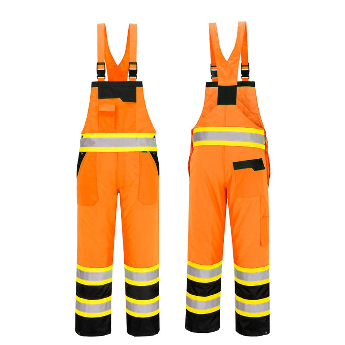 Portwest® Hi-Vis Contrast Tape Winter Bib & Brace - CA489