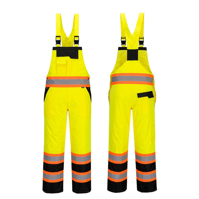 Portwest® Hi-Vis Contrast Tape Winter Bib & Brace - CA489