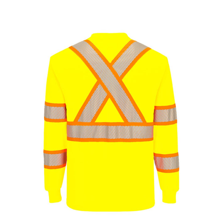 Portwest® Hi Vis Segmented Tape Safety Long Sleeve T-Shirt L/S - CA113
