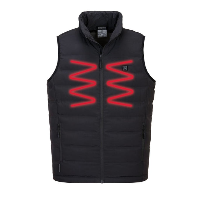 Portwest® Ultrasonic Heated Tunnel Vest - Black - S549