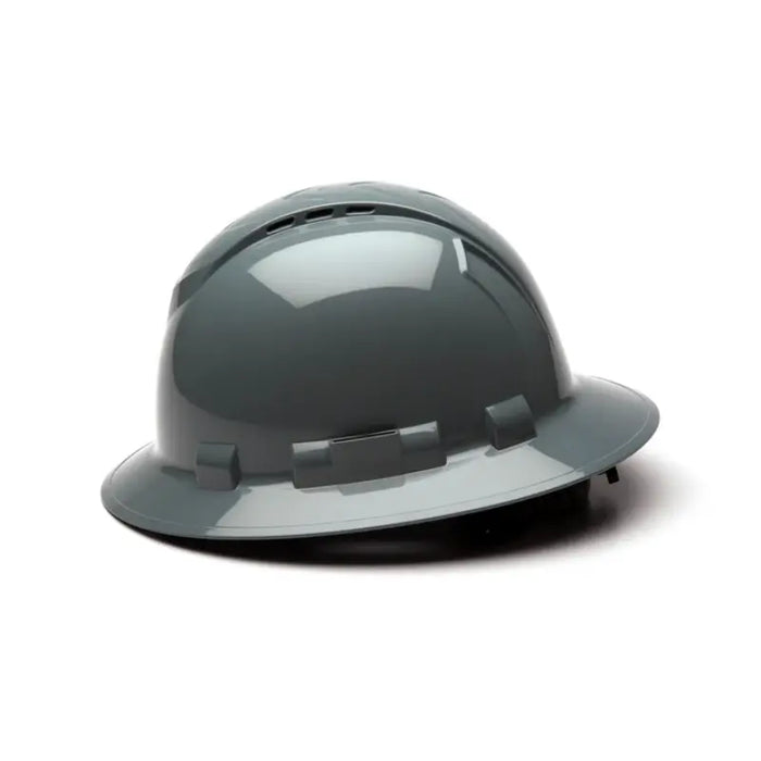 Pyramex® Ridgeline Full Brim Hard Hat - Vented - 4-Point Ratchet Suspension - HP541V