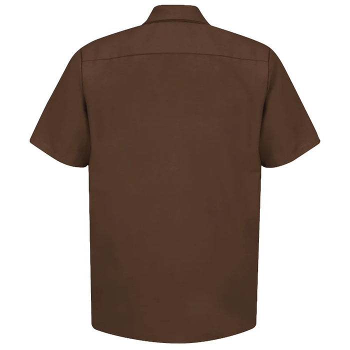 Red Kap® Men's Short Sleeve Industrial Work Shirt - Chocolate Brown - SP24