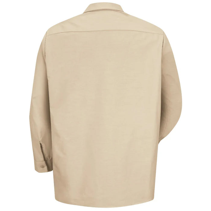 Red Kap® Men's Long Sleeve Industrial Work Shirt - Light Tan - SP14