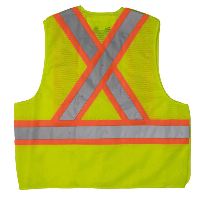 Tough Duck® 5-Point Tearaway Safety Vest - X-Back - ANSI Class 2 - S9I0