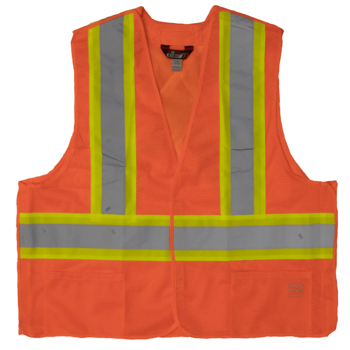 Tough Duck® 5-Point Tearaway Safety Vest - X-Back - ANSI Class 2 - S9I0