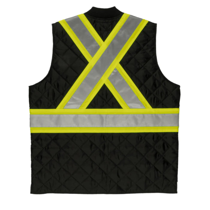 Tough Duck® Hi Vis Quilted Body Warmer Safety Vest - X-Back - ANSI Class 2 - SV05