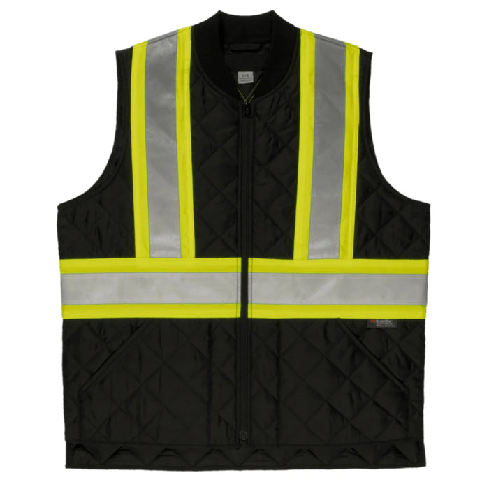 Tough Duck® Hi Vis Quilted Body Warmer Safety Vest - X-Back - ANSI Class 2 - SV05