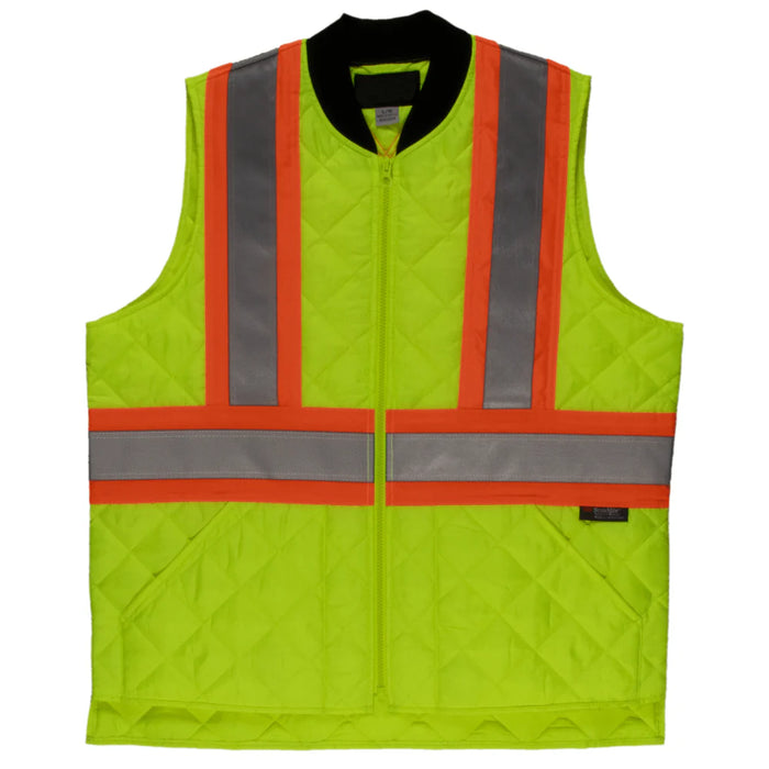 Tough Duck® Hi Vis Quilted Body Warmer Safety Vest - X-Back - ANSI Class 2 - SV05