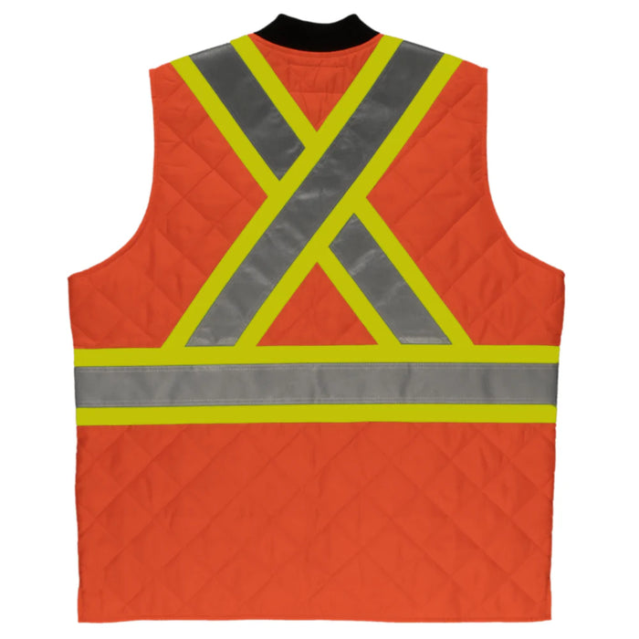 Tough Duck® Hi Vis Quilted Body Warmer Safety Vest - X-Back - ANSI Class 2 - SV05