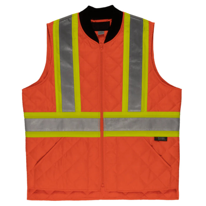 Tough Duck® Hi Vis Quilted Body Warmer Safety Vest - X-Back - ANSI Class 2 - SV05