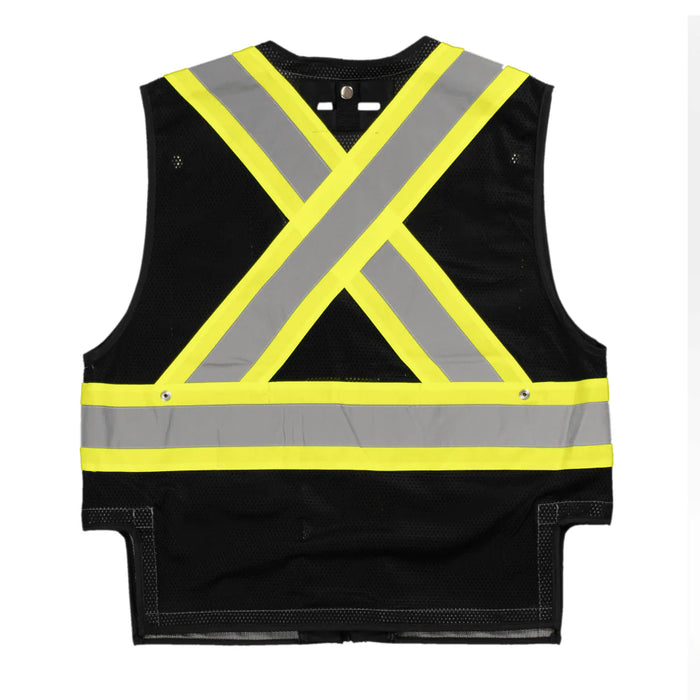 Tough Duck® Hi Vis Harness Compatible Safety Vest - X-Back - ANSI Class 2 - SV09