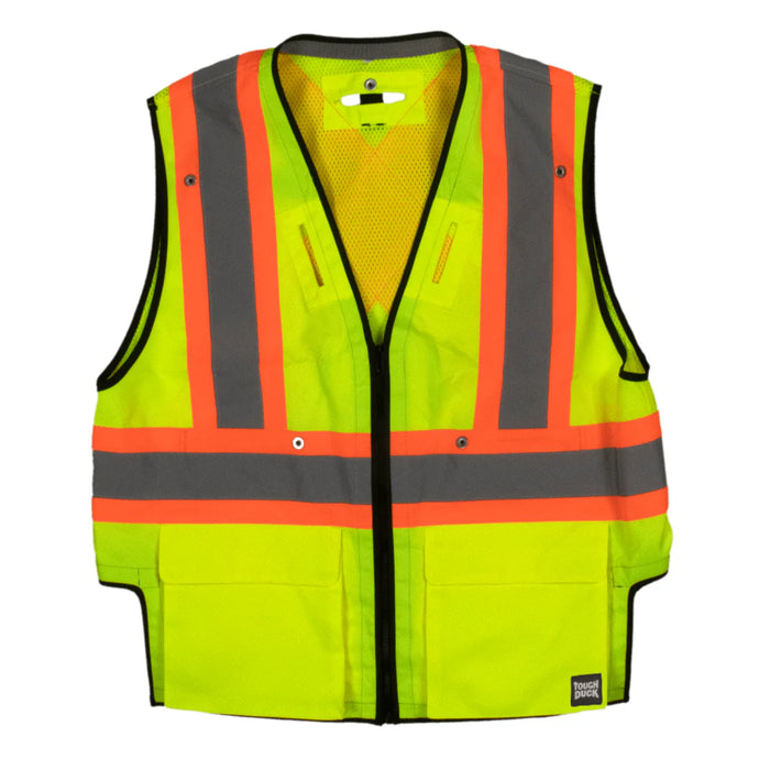 Tough Duck® Hi Vis Harness Compatible Safety Vest - X-Back - ANSI Class 2 - SV09