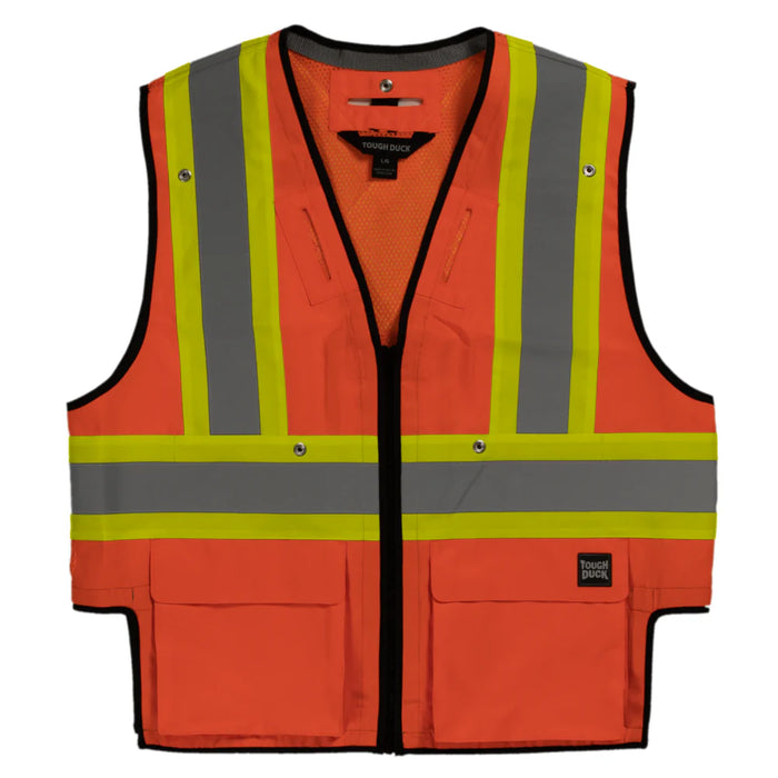 Tough Duck® Hi Vis Harness Compatible Safety Vest - X-Back - ANSI Class 2 - SV09