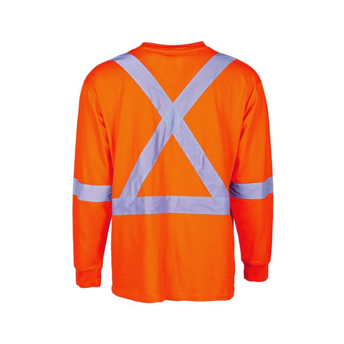 Terra® Hi-Vis Long Sleeve Safety T-shirt - 116636OR