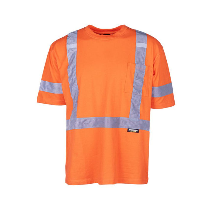 Terra® Hi-Vis Short Sleeve Safety T-shirt - 116635OR