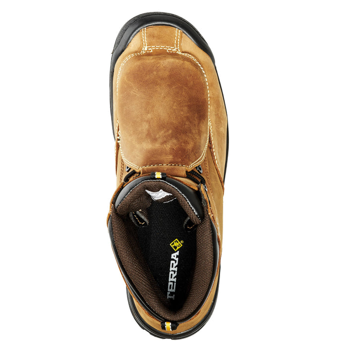 Terra® Men's Barricade 6" Composite Toe Safety Work Boot with External Met Guard - Brown - 3057BN