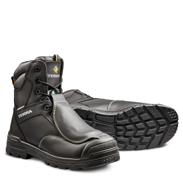 Terra® Men's Barricade 8" Composite Toe Safety Work Boot with External Met Guard - Black - K305BK