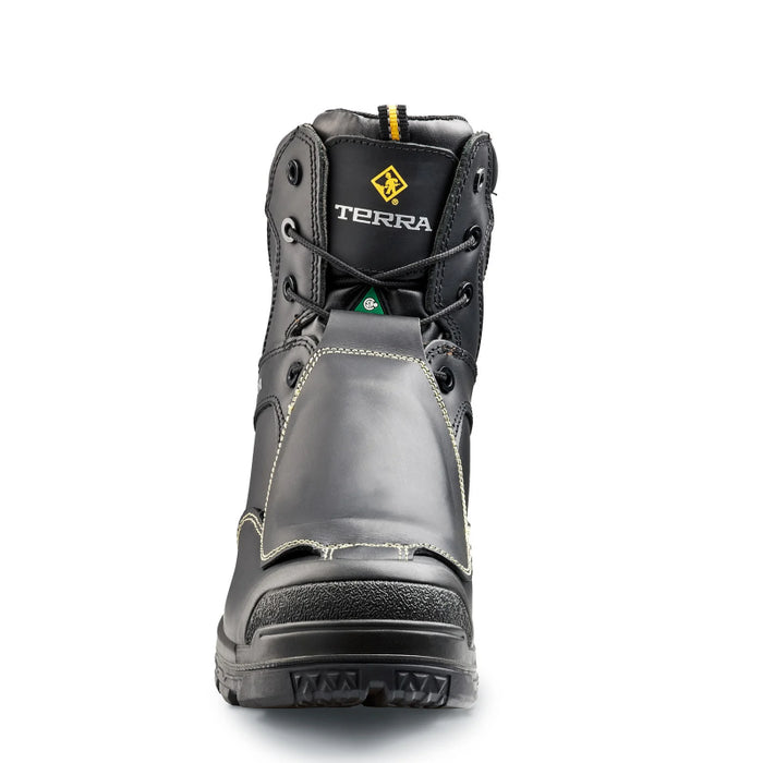 Terra® Men's Barricade 8" Composite Toe Safety Work Boot with External Met Guard - Black - K305BK
