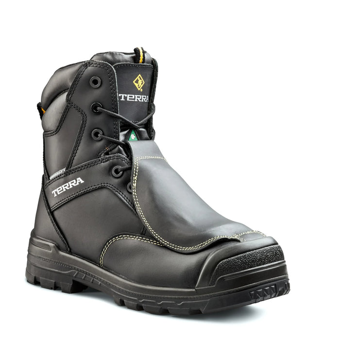 Terra® Men's Barricade 8" Composite Toe Safety Work Boot with External Met Guard - Black - K305BK