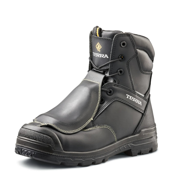 Terra® Men's Barricade 8" Composite Toe Safety Work Boot with External Met Guard - Black - K305BK
