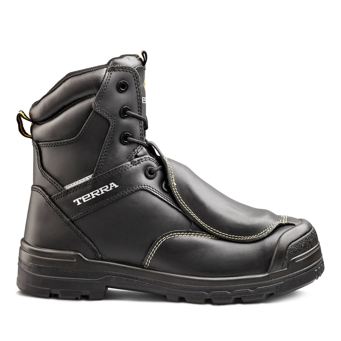 Terra® Men's Barricade 8" Composite Toe Safety Work Boot with External Met Guard - Black - K305BK