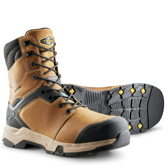 Terra® Men's Carbine 8" Waterproof Composite Toe Safety Work Boot - 4TCR