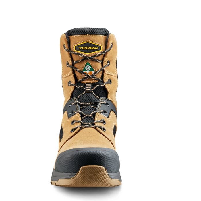 Terra® Men's Cobalt 8" Composite Toe Safety Work Boot - Tan - 1280TN