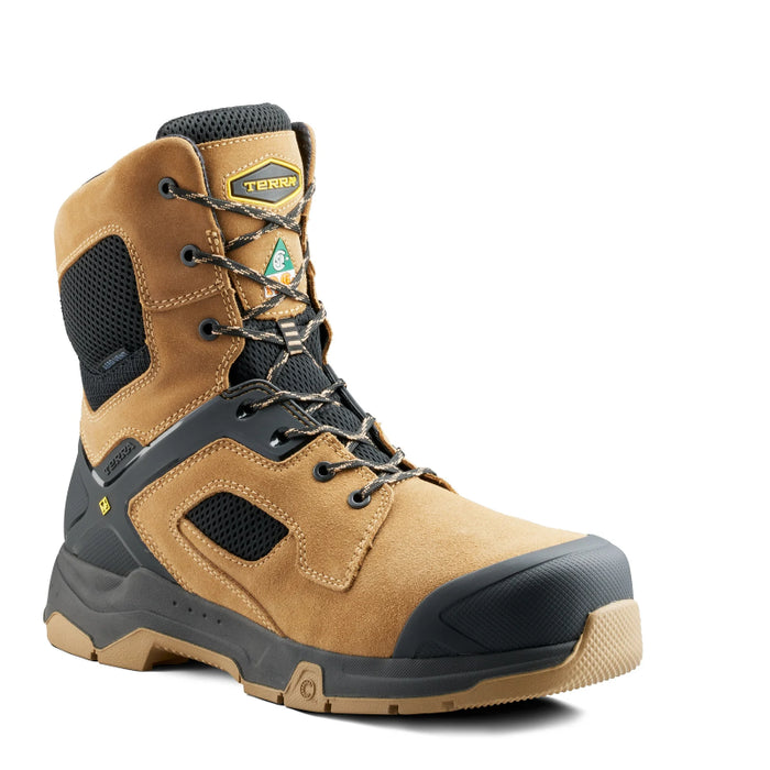 Terra® Men's Cobalt 8" Composite Toe Safety Work Boot - Tan - 1280TN