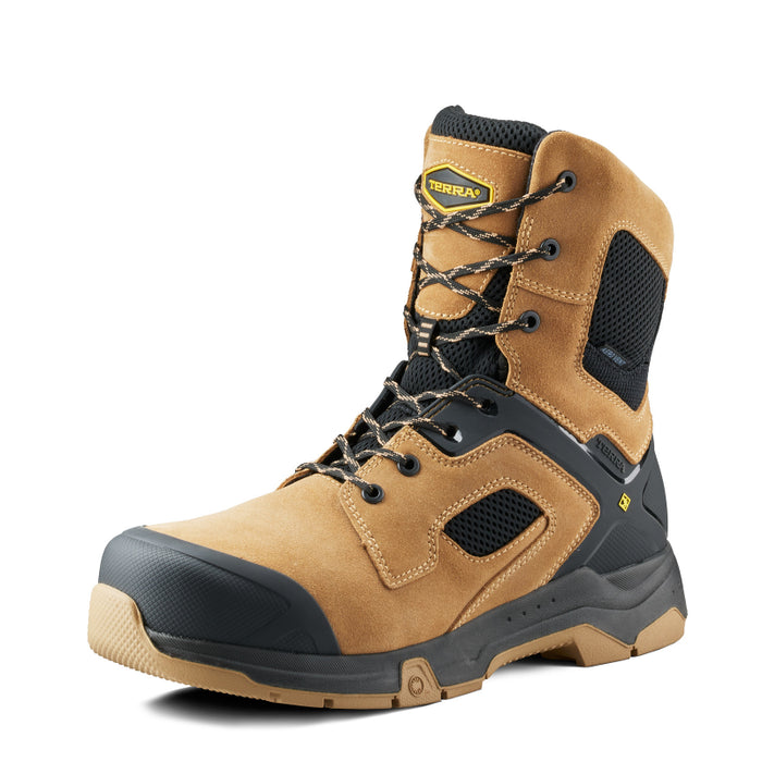 Terra® Men's Cobalt 8" Composite Toe Safety Work Boot - Tan - 1280TN