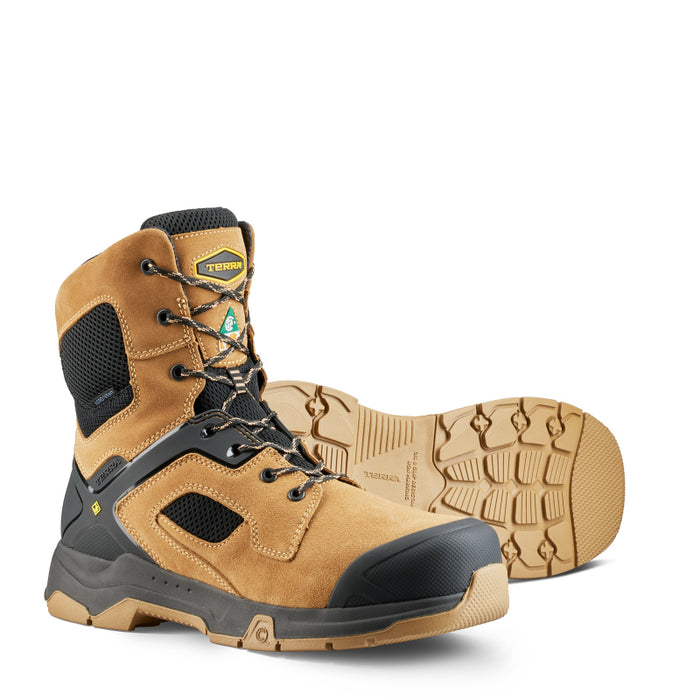 Terra® Men's Cobalt 8" Composite Toe Safety Work Boot - Tan - 1280TN