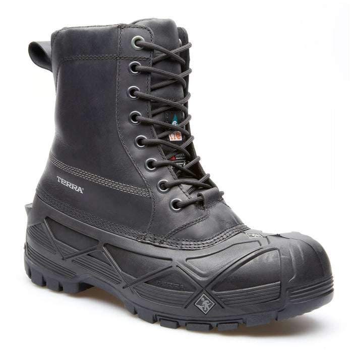 Terra® Men's Crossbeam Composite Toe Winter Safety Work Boot - Black - 4NQUBK