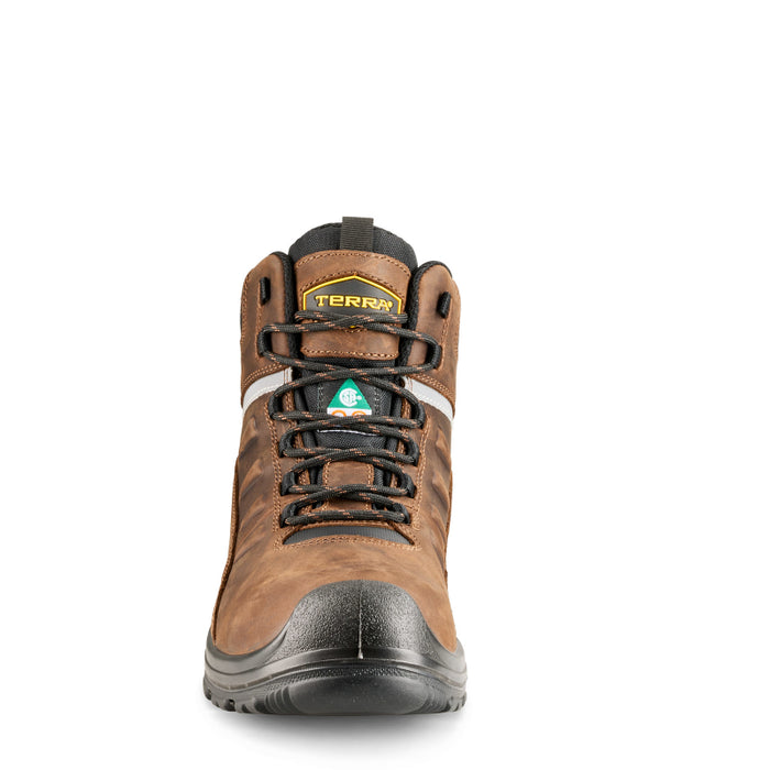 Terra® Men's Findlay 6" Waterproof Composite Toe Safety Work Boot - Dark Brown - 1318DB