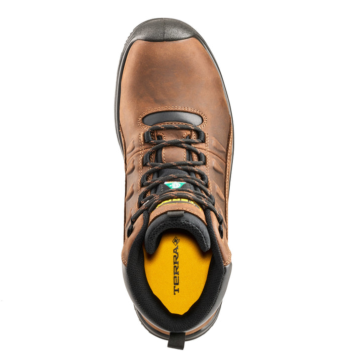 Terra® Men's Findlay 6" Waterproof Composite Toe Safety Work Boot - Dark Brown - 1318DB