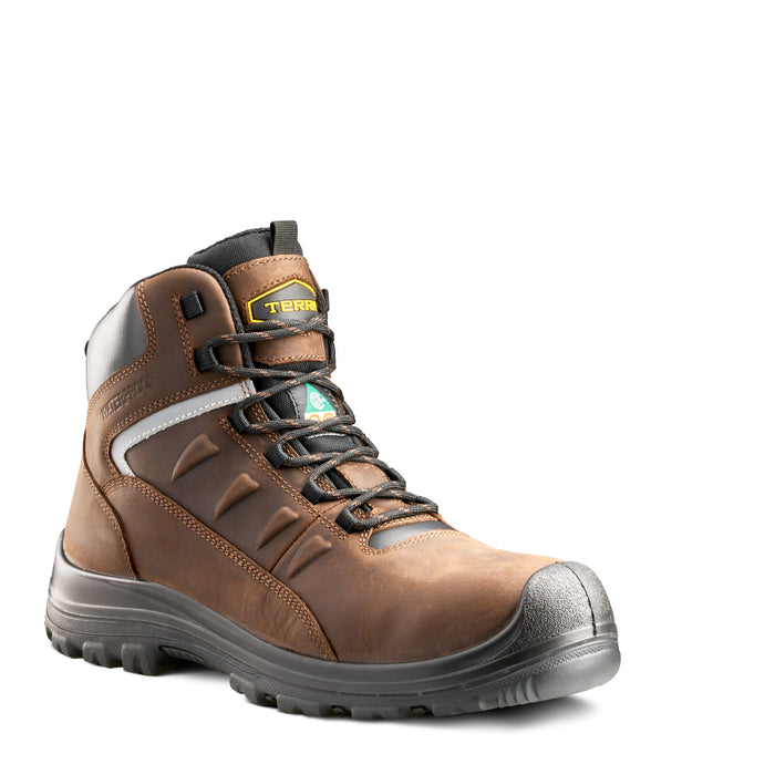 Terra® Men's Findlay 6" Waterproof Composite Toe Safety Work Boot - Dark Brown - 1318DB