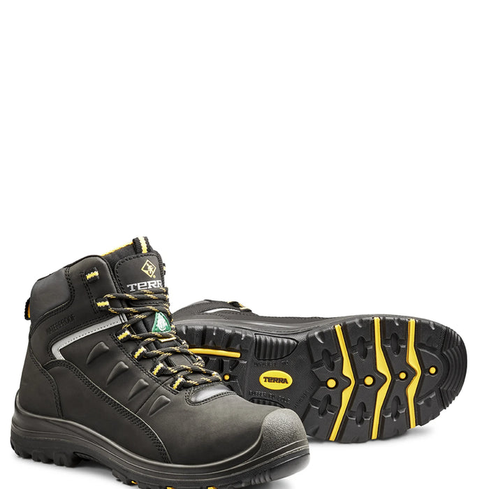 Terra® Men's Findlay 6" Waterproof Composite Toe Safety Work Boot - Black - R5205B
