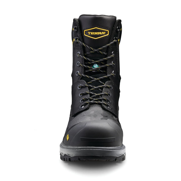 Terra® Men's Gantry 8" Waterproof Nano Composite Toe Safety Work Boot - Black - 4NRQBK