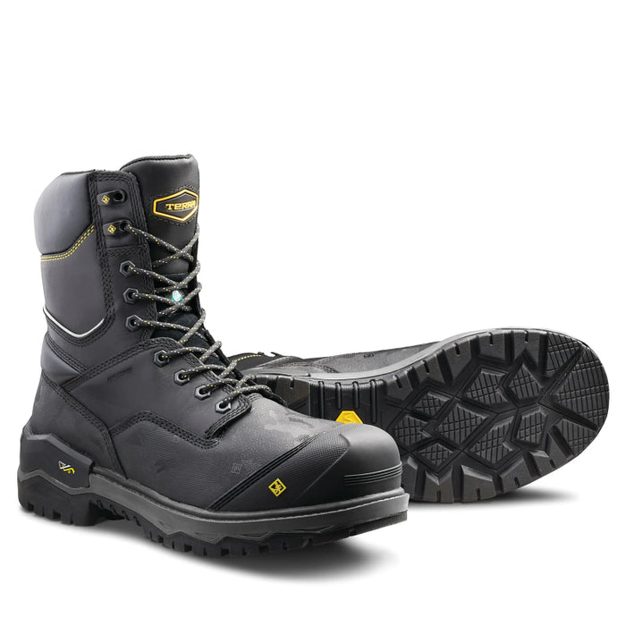 Terra® Men's Gantry 8" Waterproof Nano Composite Toe Safety Work Boot - Black - 4NRQBK