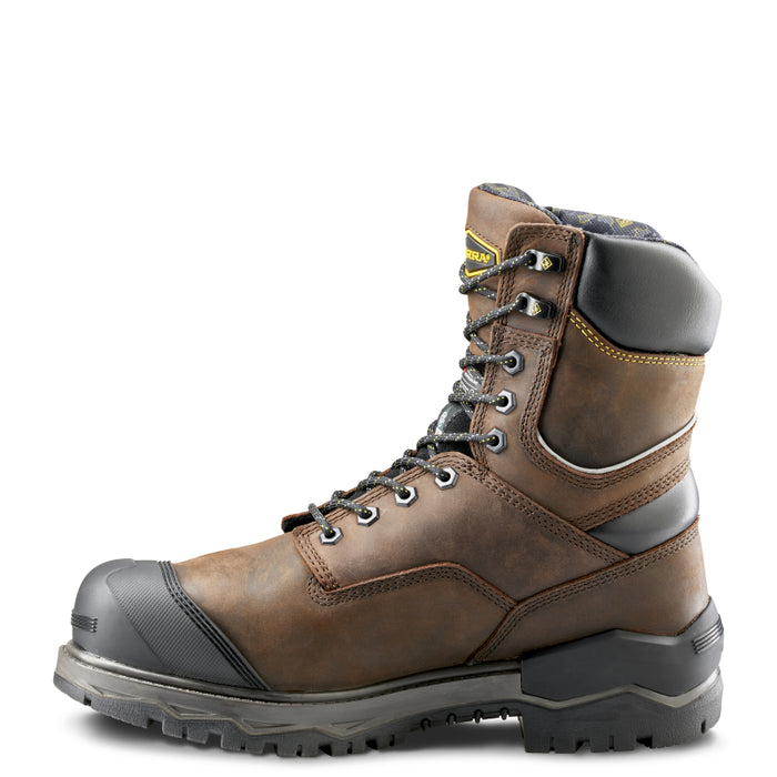 Terra® Men's Gantry LXI 400g 8" Waterproof Composite Toe Safety Work Boot - Dark Brown - 8398DB